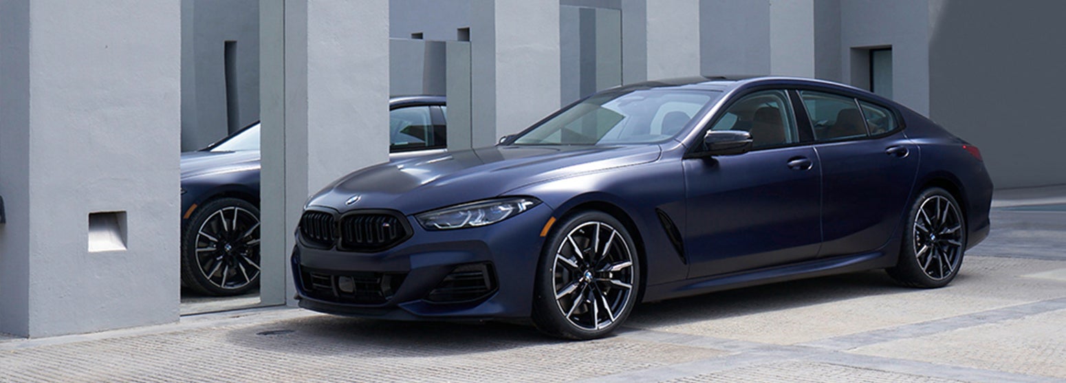 8 Series parked in industrial setting | DARCARS BMW of Mt. Kisco in Mt. Kisco NY